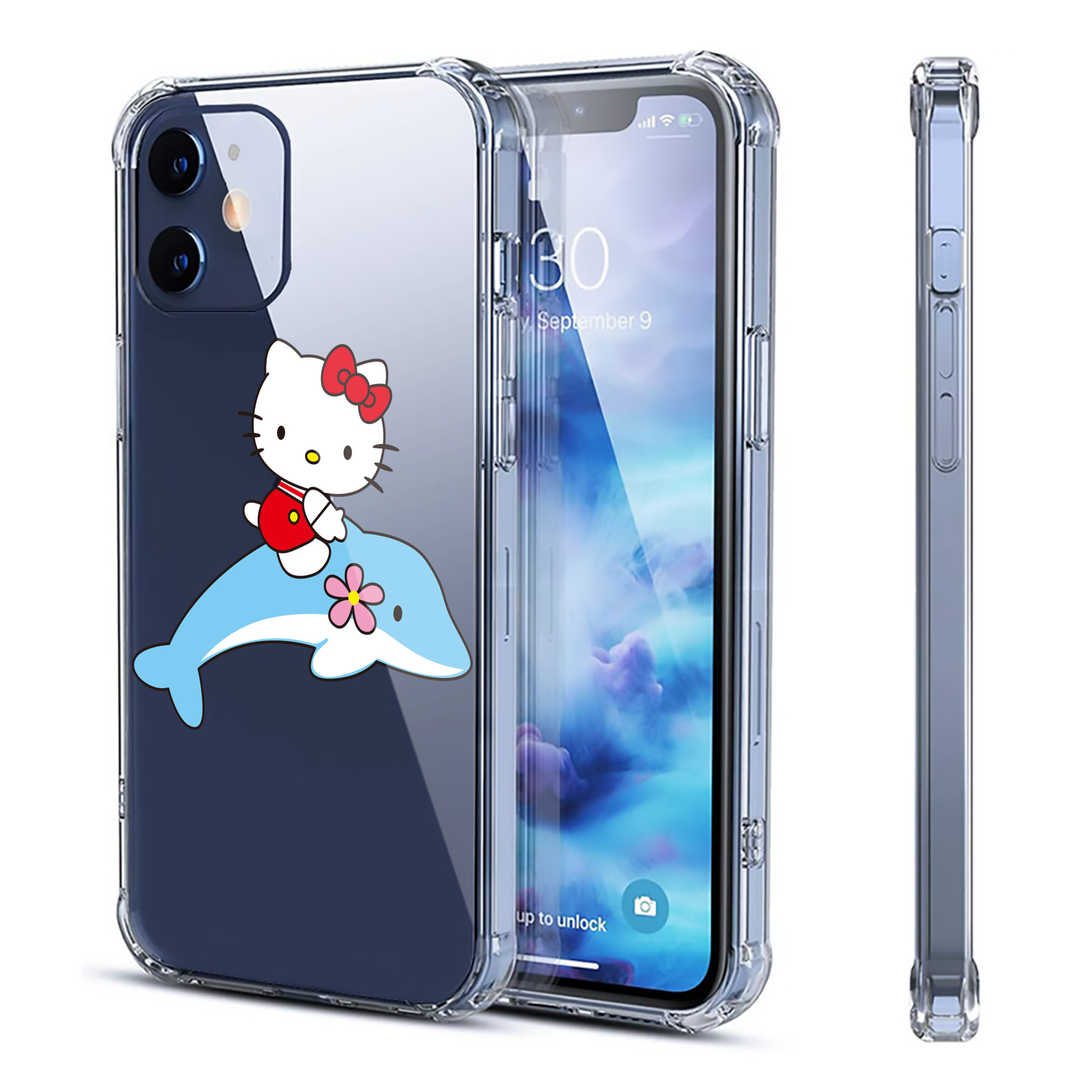 （画像用） Hello Kitty ハローキティ 【iPhone 12シリーズ対応】透明スマホケース（クリアソフトケース）